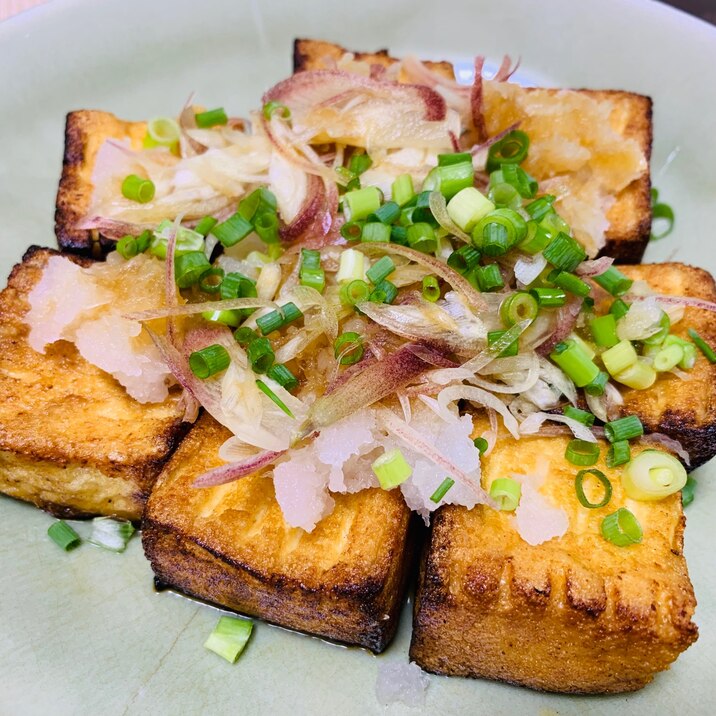 簡単な副菜 厚揚げのポン酢かけ レシピ 作り方 By Min68 楽天レシピ